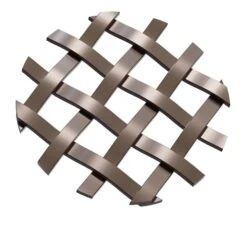 .375" Single Flat Diamond Decorative Grille - Antique Brass, 36"W X 24"L Sheet