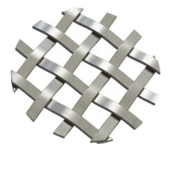 .375" Single Flat Diamond Decorative Grille - Antique Pewter, 36"W X 48"L Sheet