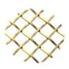 .5" Straight Flat Diamond Decorative Grille - Satin Brass, 36" W X 48" L Sheet