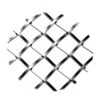 .5" Straight Flat Diamond Decorative Grille - Satin Nickel, 36" W X 24" L Sheet
