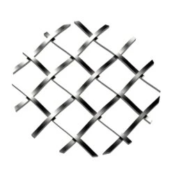 .5" Straight Flat Diamond Decorative Grille - Satin Nickel, 36" W X 24" L Sheet