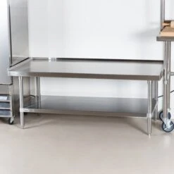 ES-305 30in X 60in Stainless Steel Equipment Stand With Stainless Steel Undershelf