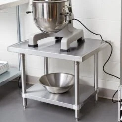SAG-MT-302 30in X 24in Stainless Steel Mixer Table With Stainless Steel Undershelf