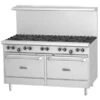 LP Liq Propane 4 Burner 60in Range W 36in Griddle 26in Standard Oven And Storage Base-190000 BTU