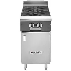 Vulcan V2B12B-LP V Series Liquid Propane 2 Burner 12in Heavy-Duty Range And Cabinet Base - 66000 BTU