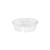 Pactiv, DIP CUP PLATTER, 4-COMPARTMENT, 10in DIA, 64 OZ, CLEAR, 100PK