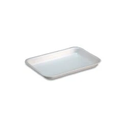 SUPERMARKET TRAYS, #17S, 8.3 X 4.8 X 0.65, WHITE, 1000PK