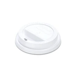 TRAVELER CAPPUCCINO STYLE DOME LID, FITS 10OZ CUPS, WHITE, 10PK