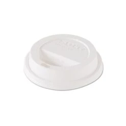 Traveler Dome Hot Cup Lid, Fits 8oz Cups, White, 10PK