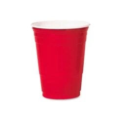 SOLO SCCP16RLRCT - Party Cold Cups, Red, Polystyrene, 16 Oz., 1,000 Qty.