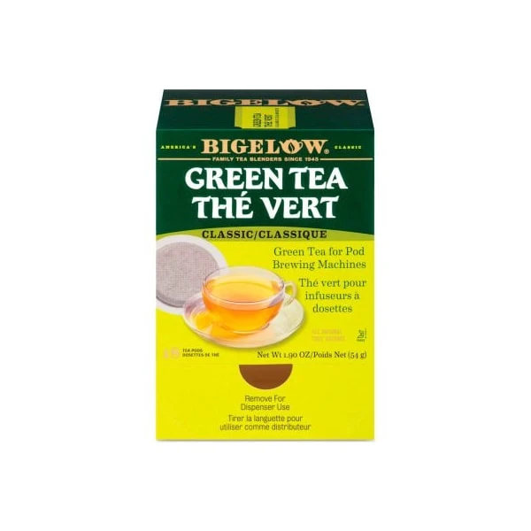 Bigelow Green Tea Pods, 1.90 Oz, 18/Box 1 Bigelow Green Tea Pods, 1.90 Oz, 18/Box