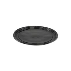 WNA, Caterline Casuals Thermoformed Platters, Pet, Black, 12in Diameter