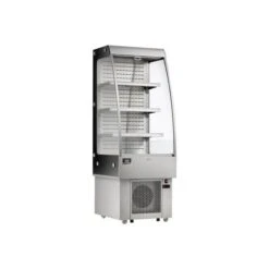 Nexel Refrigerated Open Air Merchandiser W/ Curtain, 8.8 Cu. Ft., Stainless Steel