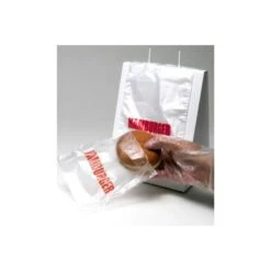 Saddle Pack Printed Bags, "Hamburger", 6-1/2"W X 7"L, .5 Mil, Clear, 2000/Pack