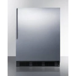 Summit Freestanding All Refrigerator 5.5 Cu. Ft. Black/Stainless Steel