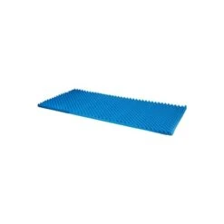 DMI Duro-Med Foam Bed Topper For Support, 33" X 72" X 2", Blue