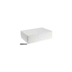 Tuck-Top Bakery Boxes, 19w X 14d X 4h, White, 50 Ct