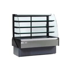 Hydra-Kool Full Service Bakery Case With Curved Glass, 77-1/2"W X 33-1/2"D X 53-3/4"H