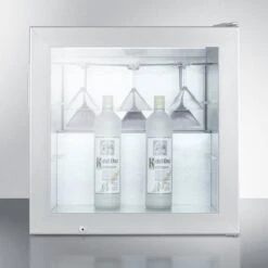 Summit-Compact Commercial Vodka Chiller, Self-Closing Glass Door, S/S Wrapped Cabinet