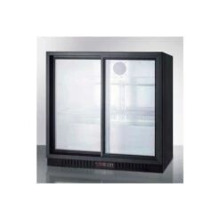 Summit-Counter Height Beverage Merchandiser, Two Sliding Glass Door