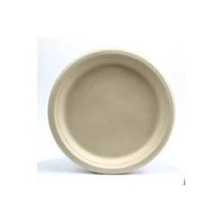 Total Papers Eco-Friendly Round Plates, 10", Wheat Stalk Fiber, 500 Pcs.