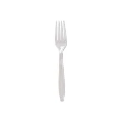 SOLO® GBX5FW-00007 Guildware Forks, Polystyrene, Clear, 1000/Carton