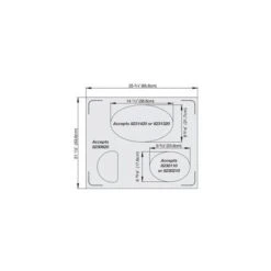 VollrathÂ Miramar Satin SS Double Well Template- 1 Large, 1 Small, 1/2 Ovals