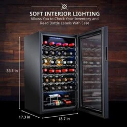 34-Bottle Compressor Freestanding Wine Cooler Refrigerator - Black -Zoro Tools Shop CA20Marketing20Inc IVFWCC341Bxx1xx5864d2