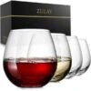Wine Glasses Stemless 145 Oz Set Of 4 Clear