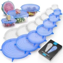 Zulay Storage Lids, Stretch Silicone, 14PK