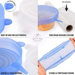 Zulay Storage Lids, Stretch Silicone, 14PK -Zoro Tools Shop CLS20Brands 93674186224xx3xxkylykvxxe01ff0
