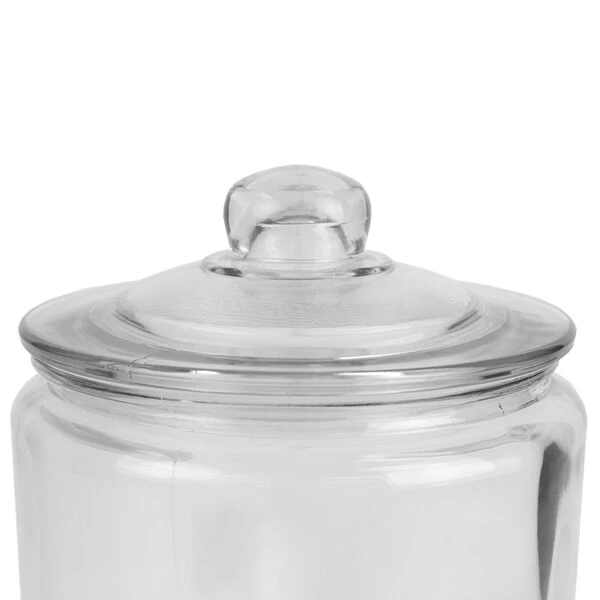 Renaissance Collection Large 4 Lt Glass Jar With Easy Grab Knob Handles, Clear 3 Renaissance Collection Large 4 Lt Glass Jar With Easy Grab Knob Handles, Clear - Image 3