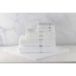 BATH TOWEL 30X58 WHITE PIMA, 12PK