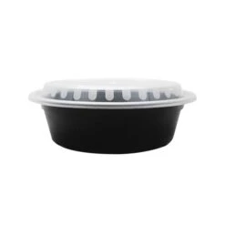 24 Oz Black Takeout Food Container & Lid, PK150