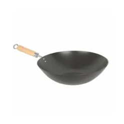 12 In Non-Stick Wok W/ Wood Handle