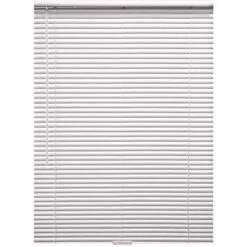 White Cordless Room Darkening Aluminum Mini Blinds With 1 In Slats 70 In. W X 60 In. L