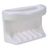 4-1/4 In. X 6-1/4 In. White Ceramic Soap Dish And Cloth Holder