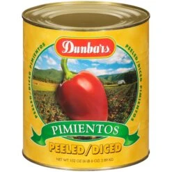 Dunbar Diced Red Peeled Pimento 102 Oz., PK6