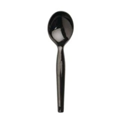 D & W Fine Pack Heavy Weight Black Ebony Soup Spoon, PK1000