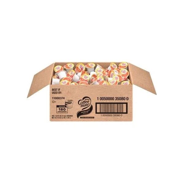 Coffee-Mate Hazelnut Single Serve Liquid Creamer .375 Oz., PK180 4 Coffee-Mate Hazelnut Single Serve Liquid Creamer .375 Oz., PK180 - Image 4