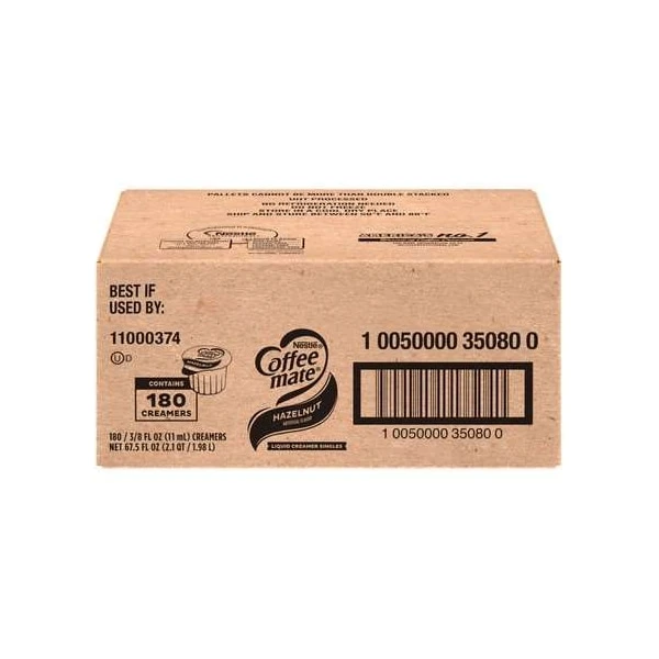 Coffee-Mate Hazelnut Single Serve Liquid Creamer .375 Oz., PK180 2 Coffee-Mate Hazelnut Single Serve Liquid Creamer .375 Oz., PK180 - Image 2