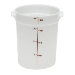 Cambro Plastic Round 4 Qt. White Poly Container 4 Cambro Plastic Round 4 Qt. White Poly Container -Zoro Tools Shop DOT20Foods 38012203xx55bc5b