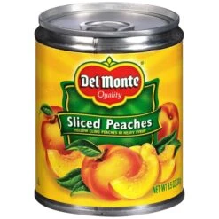 Del Monte In Heavy Syrup Sliced Yellow Cling Peaches 8.5 Oz. Can, PK12