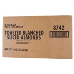 Almonds Sliced Toasted Blanched 2lbs, PK8