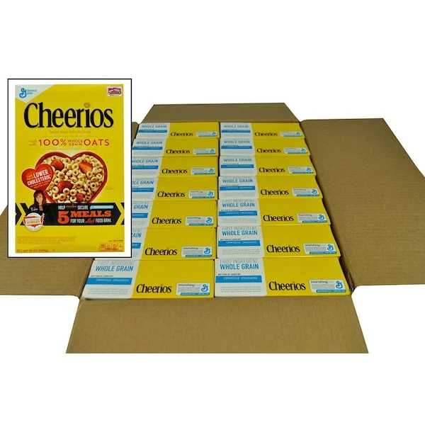 Cheerios Cereal Box 12 Oz., PK14 1 Cheerios Cereal Box 12 Oz., PK14