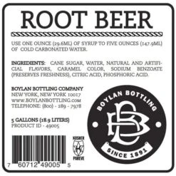 Boylan Bottling Bag-In-Box Root Beer Soda 5 Gal. Bag -Zoro Tools Shop DOT20Foods 631598xx2xx20200930xx022846PM