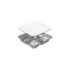 Handi-Foil 3 Compartment Aluminum Large Oblong Tray With Lid, PK250