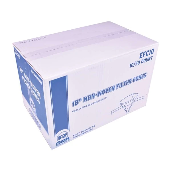 Royal 10" Econoline Non Woven Filter Cones, PK500 2 Royal 10" Econoline Non Woven Filter Cones, PK500 - Image 2