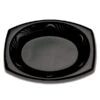 D & W Fine Pack 12"x9" Shinny Black Oval Platter, PK250