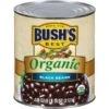 Bush's Best Organic Black Beans #10 Can, PK6